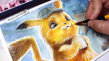 detective_pikachu___watercolor_painting_by_frankekka_dd6fvud-250t